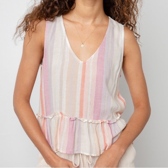 RAILS Striped Linen Blend Sleeveless Top Size XS - Picture 1 of 6